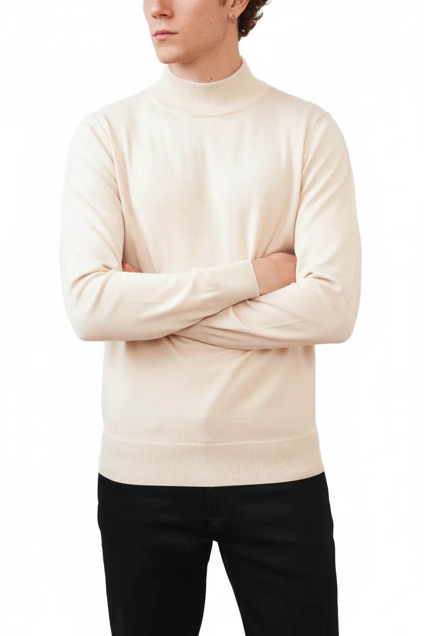 Refined Slim Fit Viscose Turtleneck Sweater