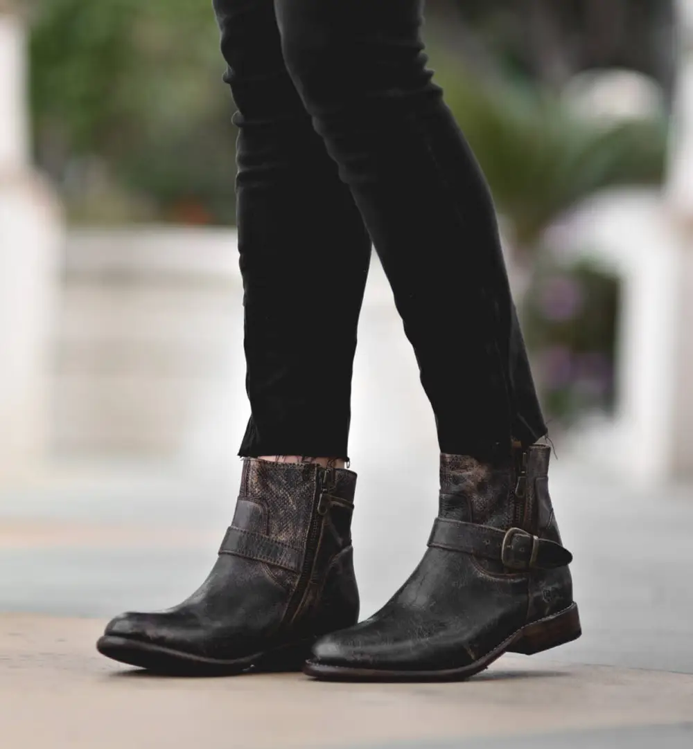 Buckled Perforated Everyday Boots