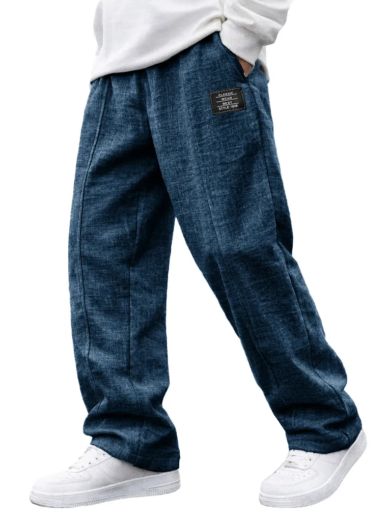 Linen Blend Pull On Pants