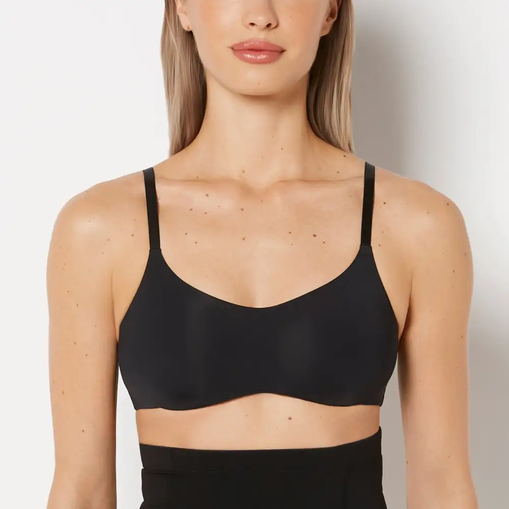 No Show Bralette With Faux Wire