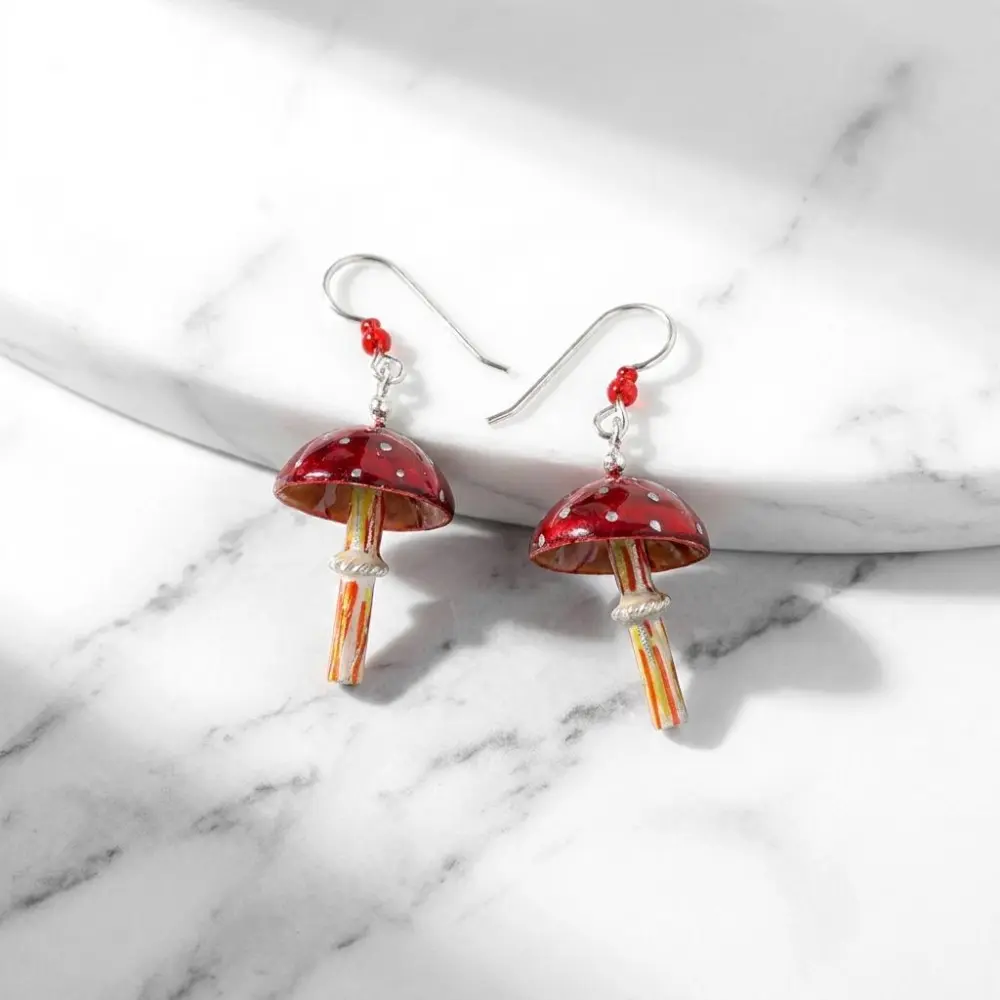 Bioluminescent Mushroom Earrings