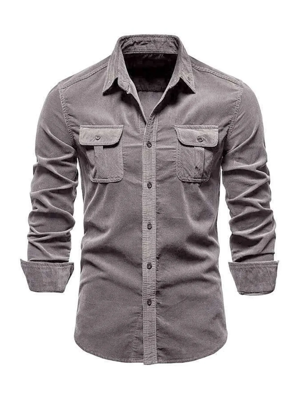 Structured Corduroy Double Pocket Shirt