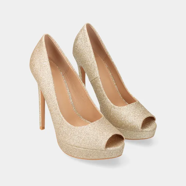 Refined Glitter Finish Pumps