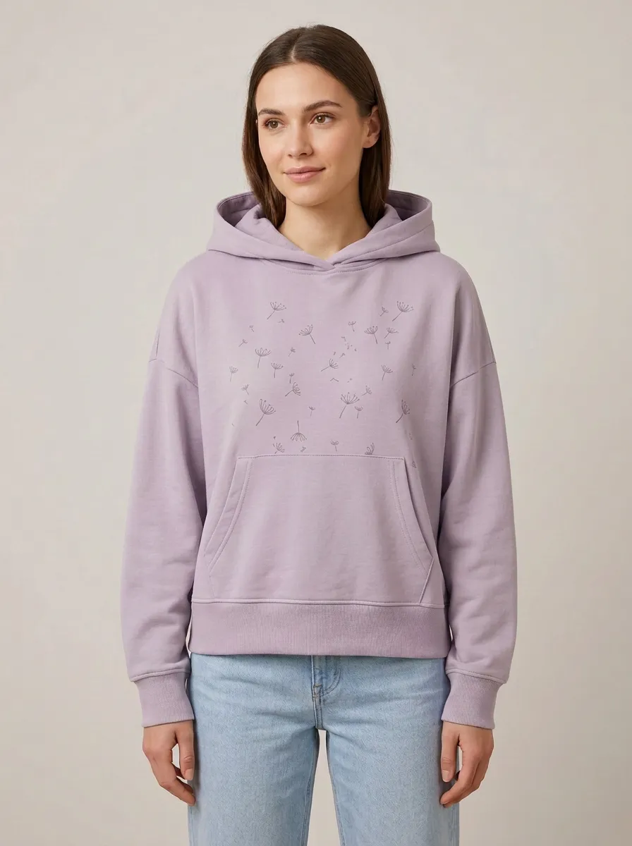 Women's Floral Nature Inspired Graphic Hoodie