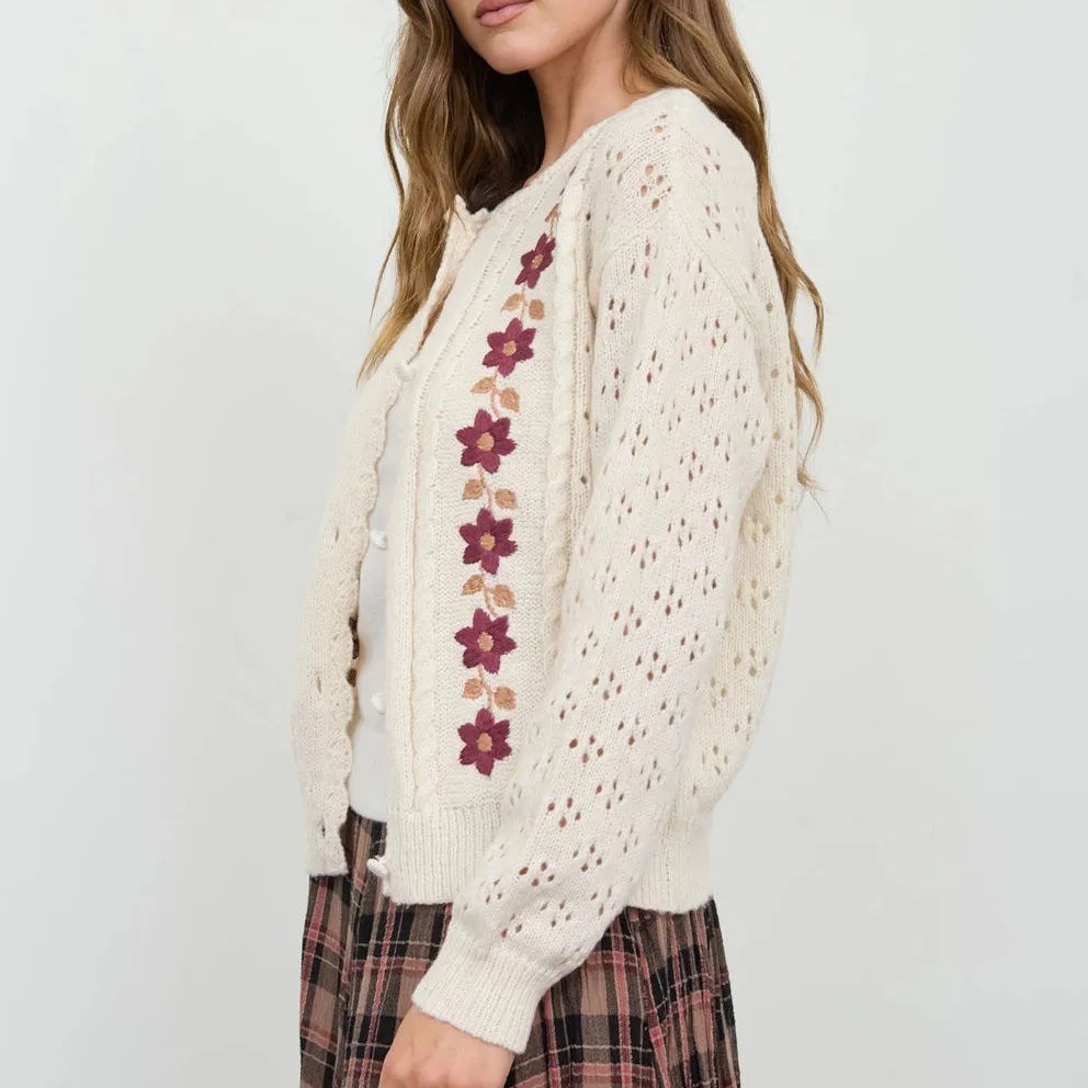 Floral Crochet Cardigan
