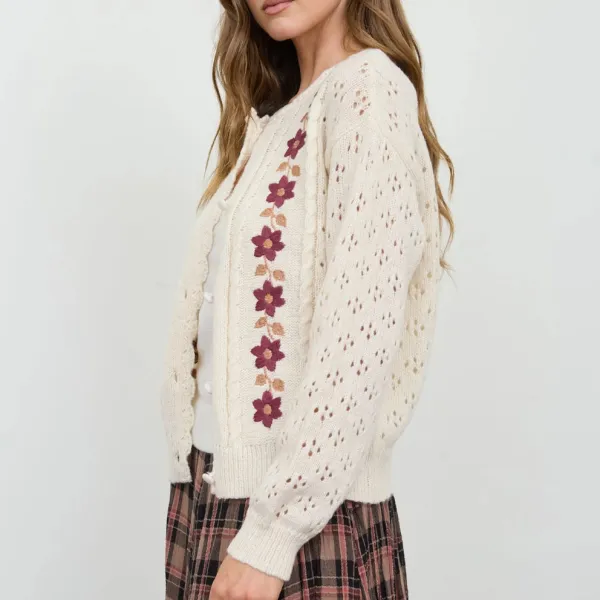 Floral Crochet Cardigan