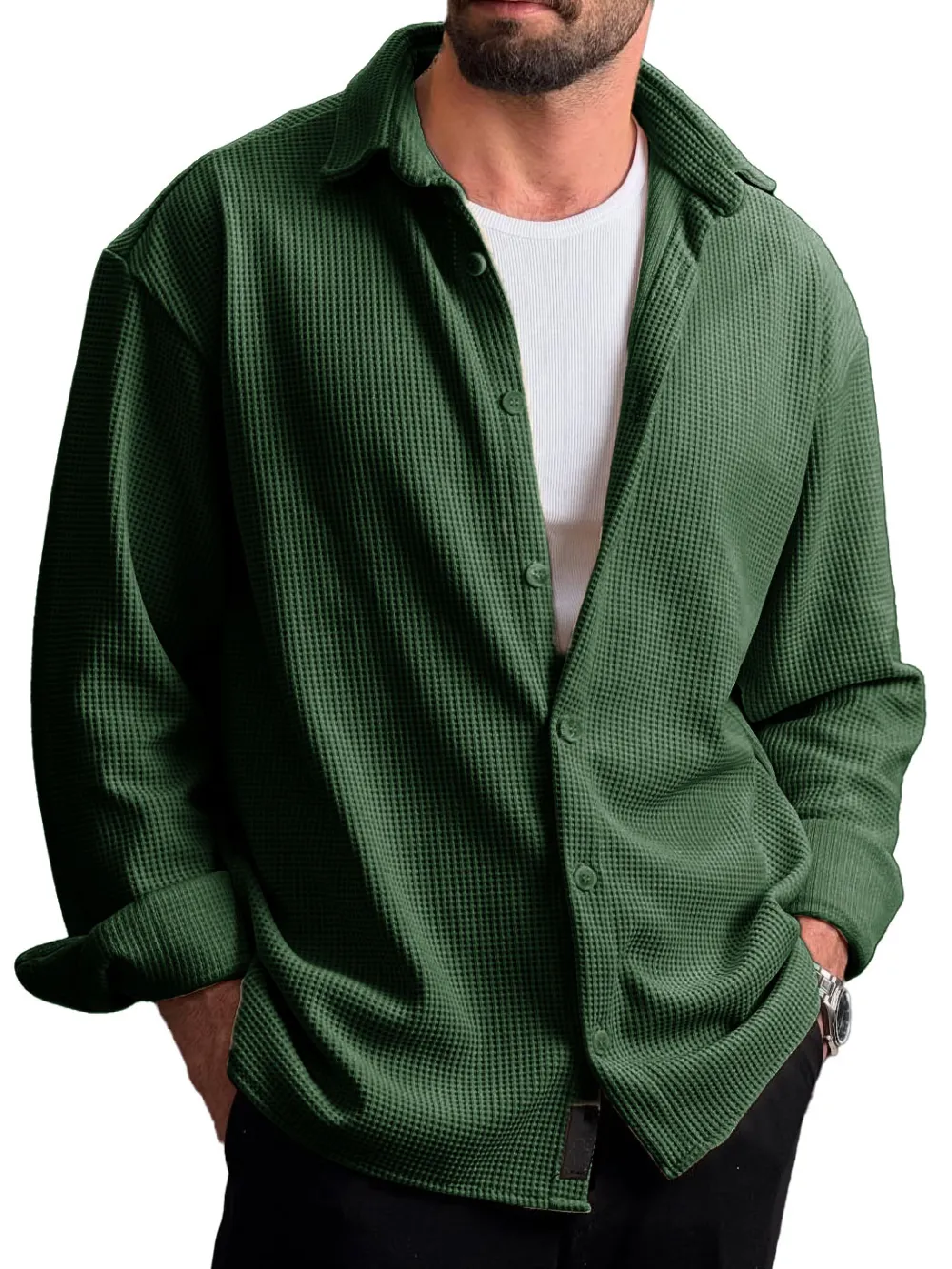 Heritage Textured Knit Camp Collar Shirt