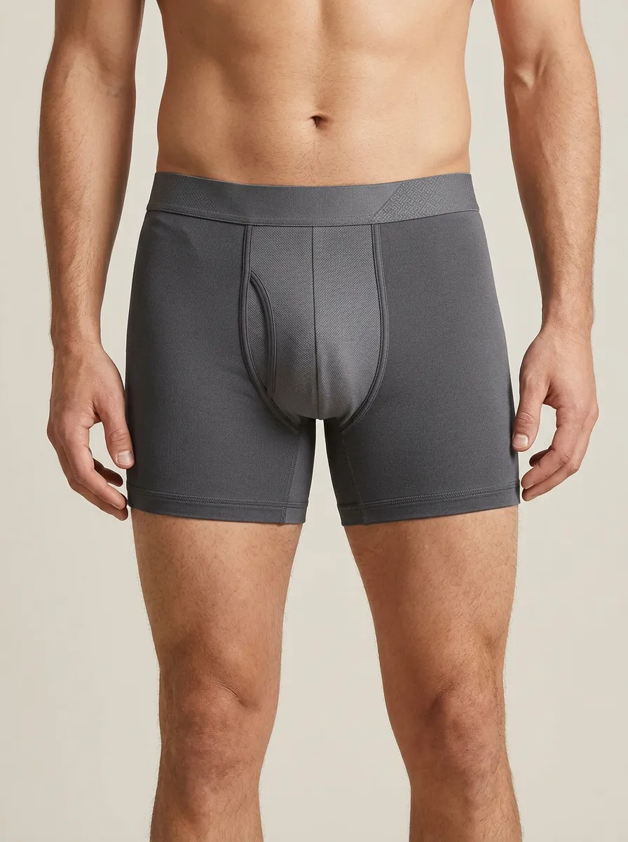 Men's Solid Minimalist Printed Boxer Briefs
