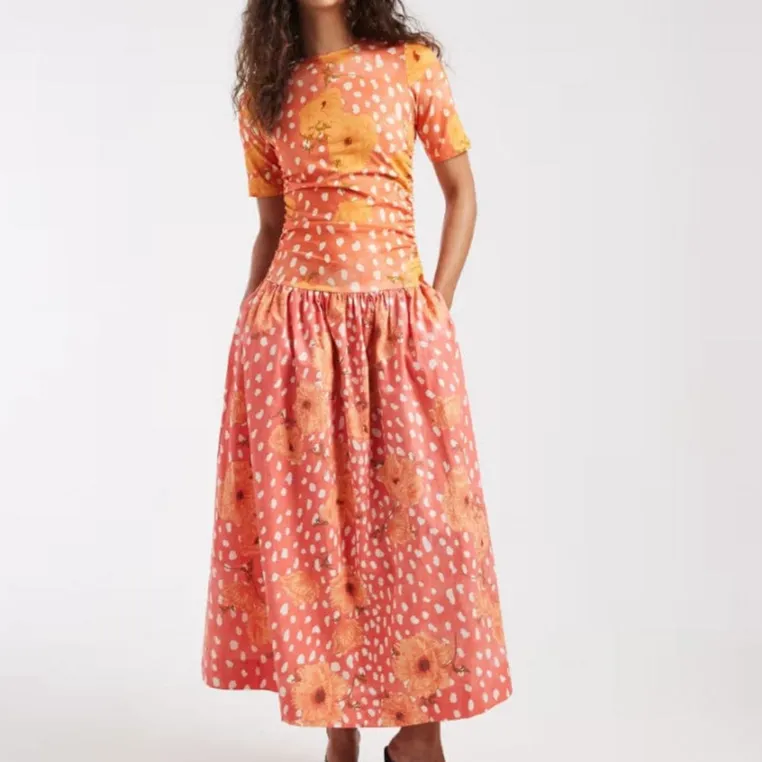 Jersey Drop-Waist Women's Midi Dress