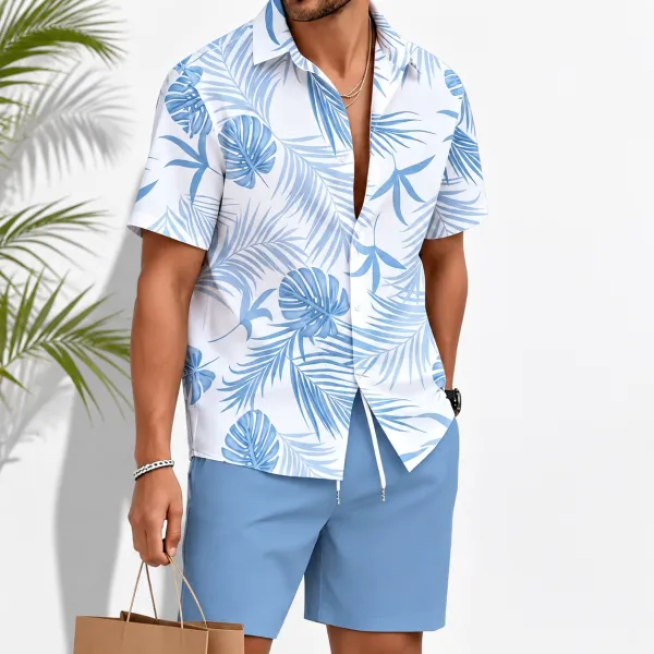 Tropical Palm Print Resort Set