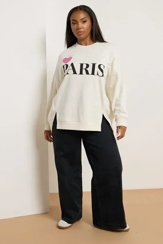 Cream 'Paris' Heart Sweatshirt