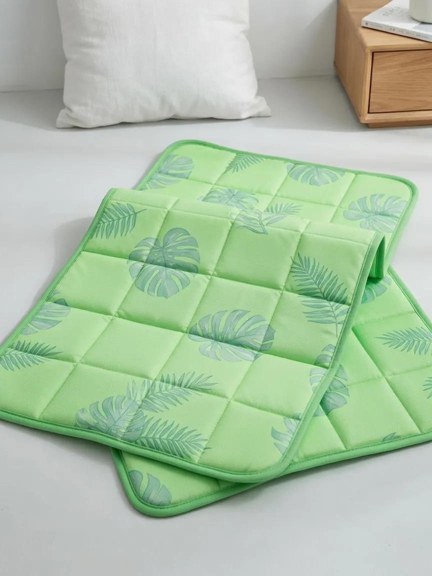 Tropical Leaf Print Cooling Mat