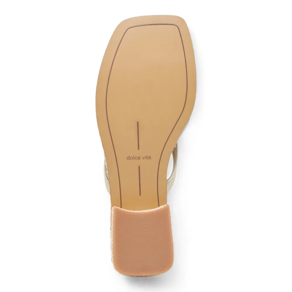 Barty Woven Block Heel Slip-On Sandals