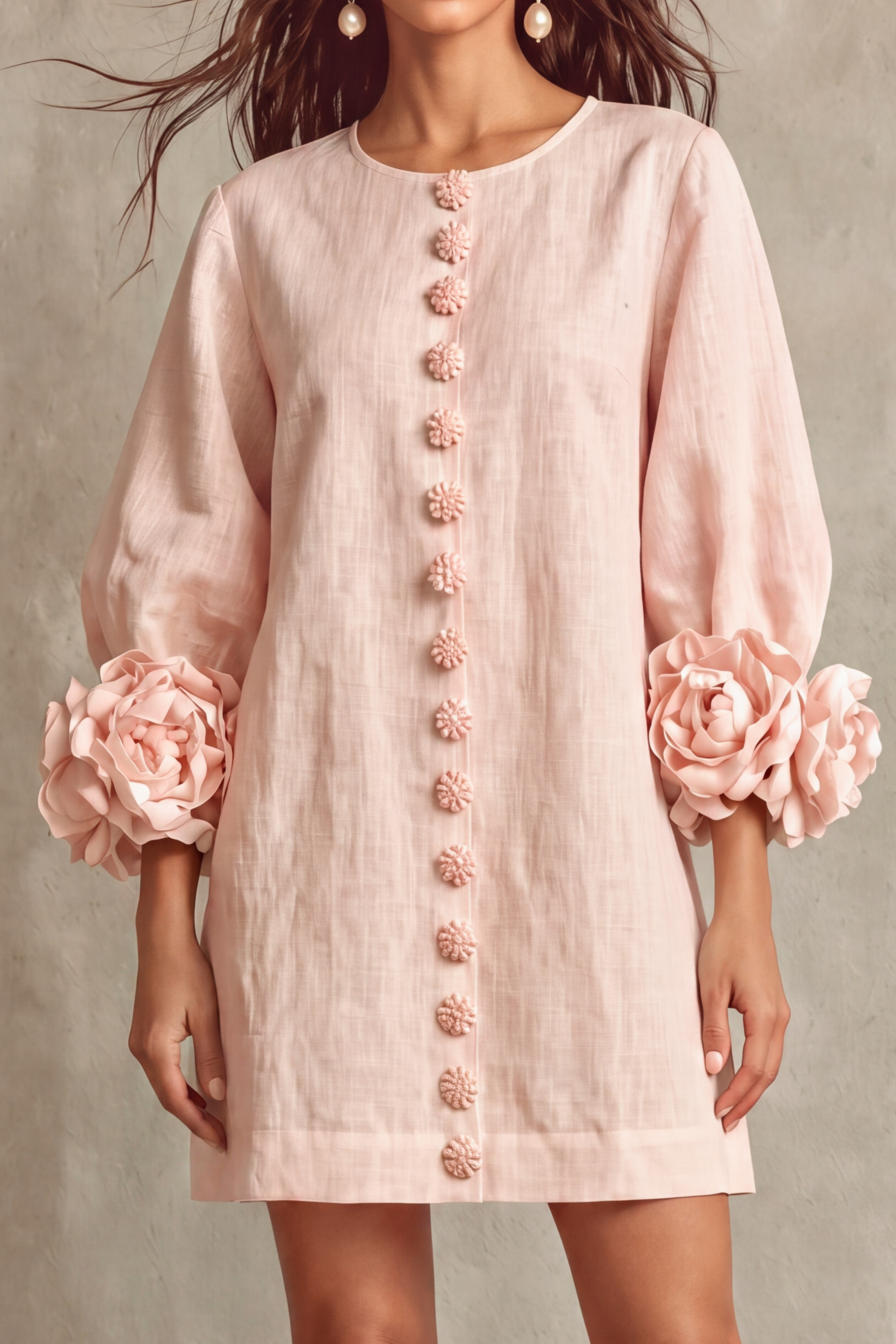 Puff Sleeve Floral Mini Dress