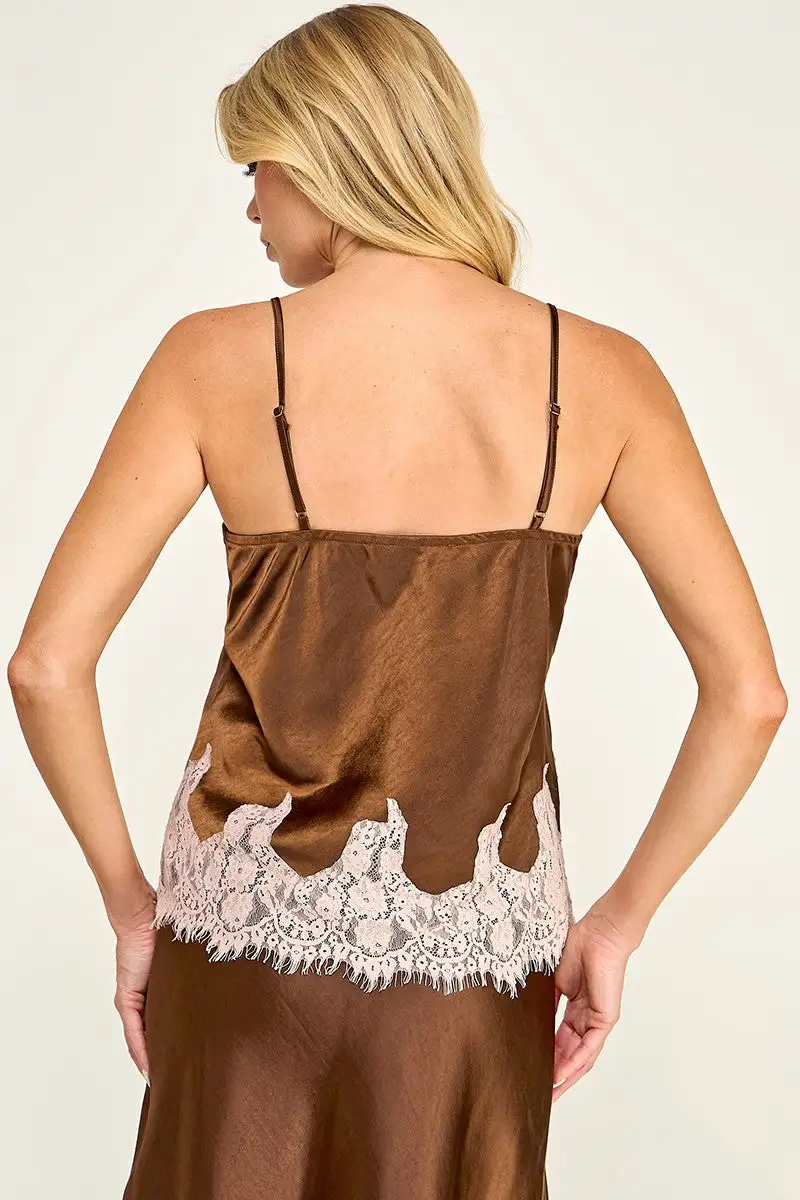 Lace Contrast Cami