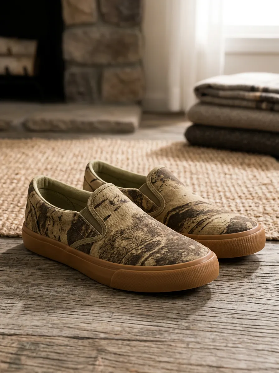 Men's Outdoor Enthusiast Camouflage Pattern Printed Canvas Shoes