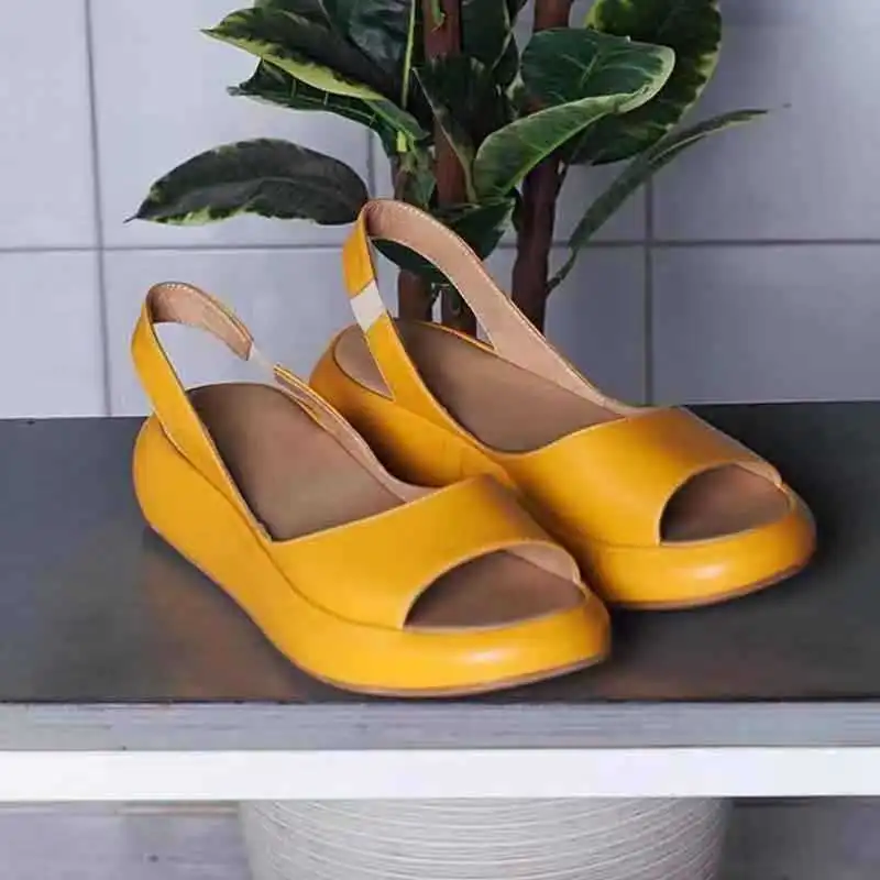 Slingback Slip On Platform Lightweight Sandals