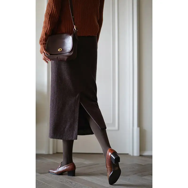 Minimal Relaxed Everyday Casual Polyester Skirt