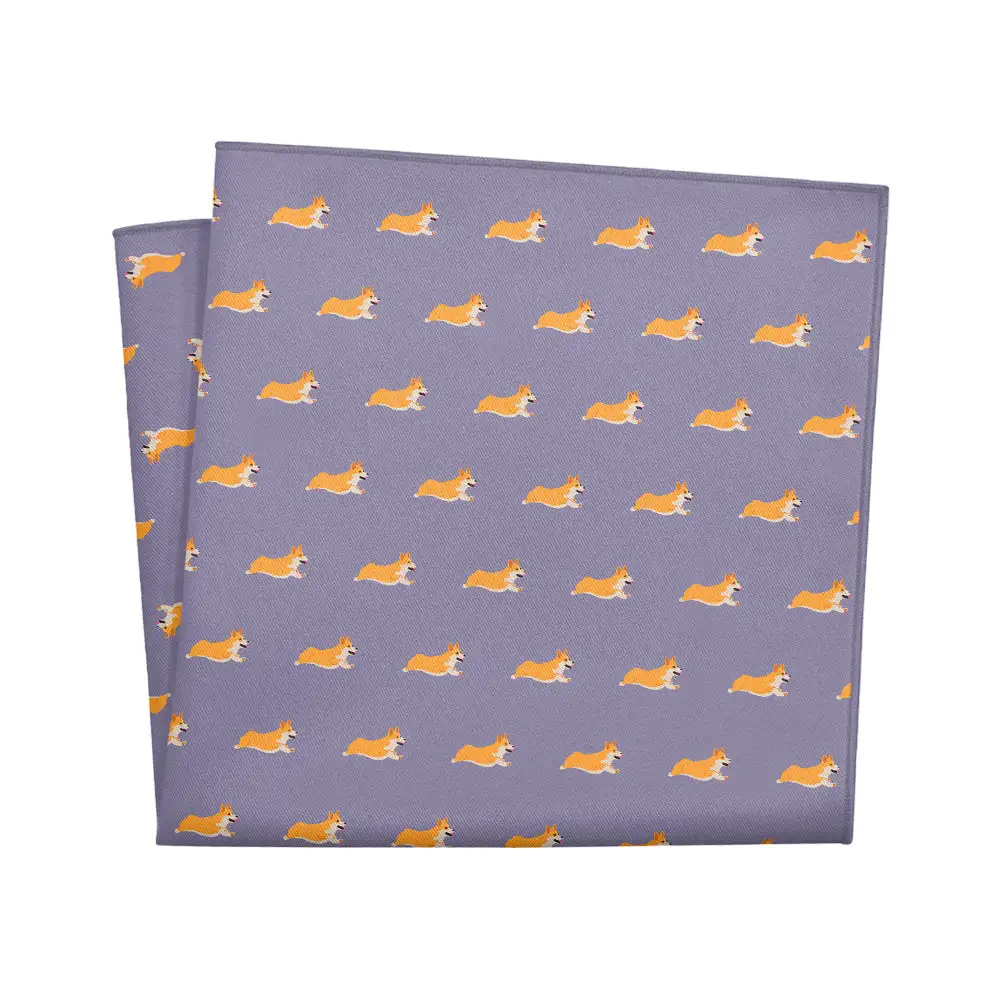 Smart Formal Animal Motif Dog Motif Pocket Square