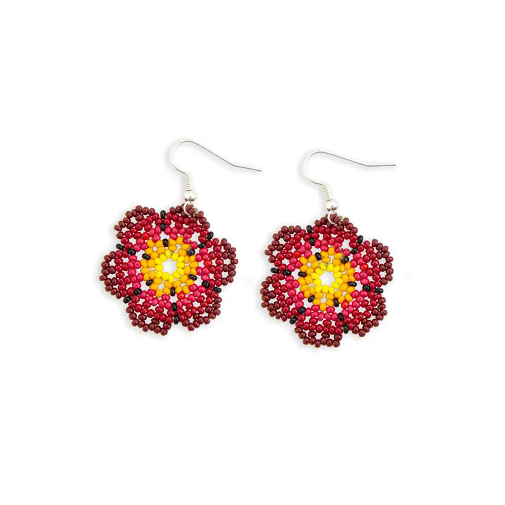 Lively Contemporary Artful Beaded Earrings