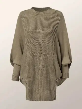 Relaxed Ribbed Poncho
