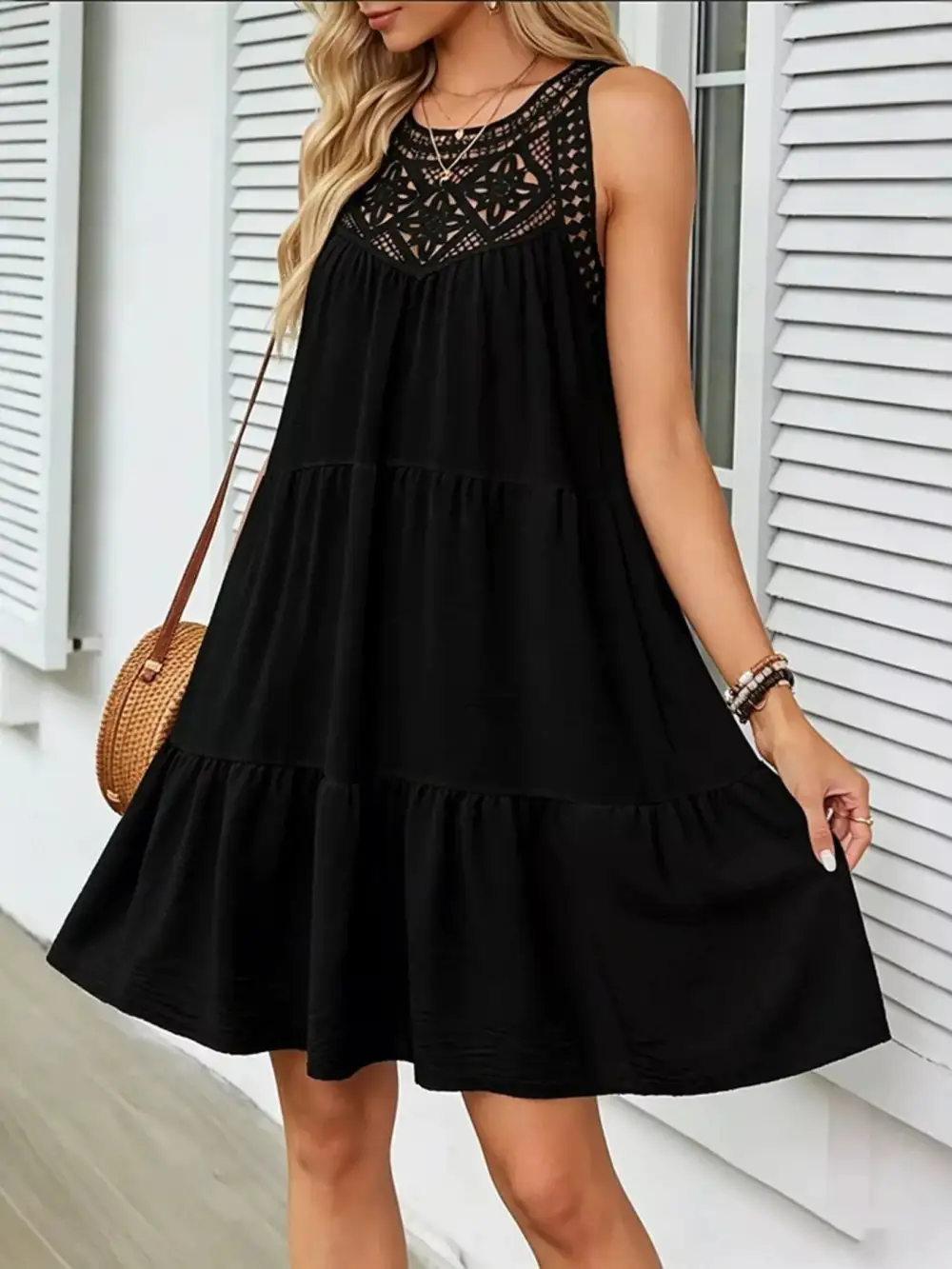 Refined Sleeveless Casual Dress