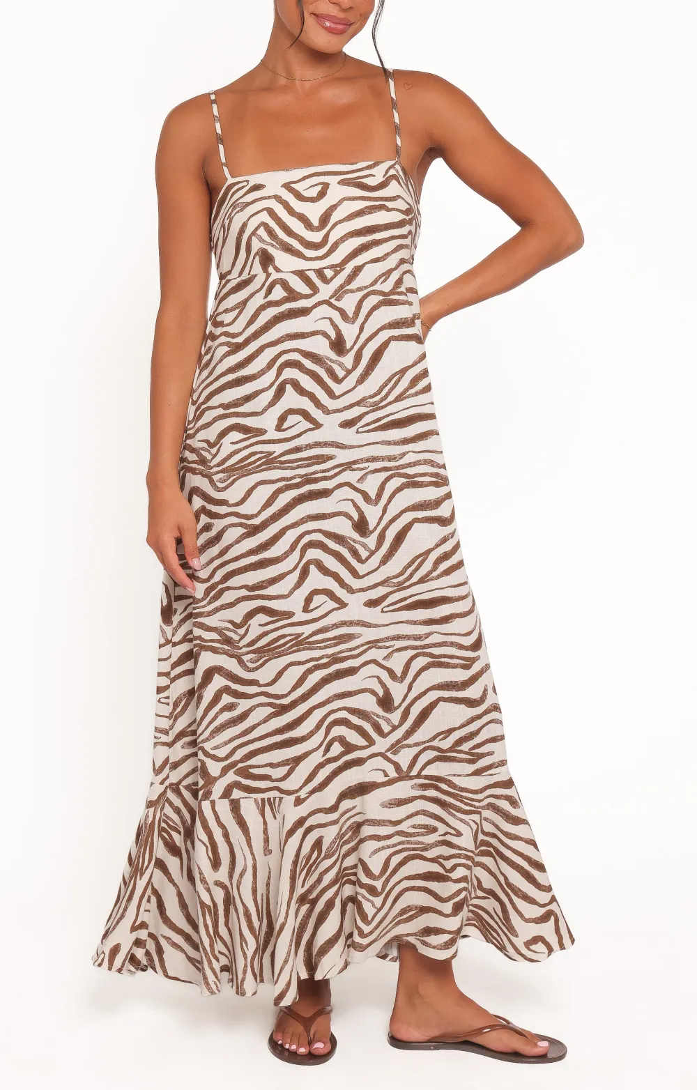 Animal Print Empire Maxi Dress