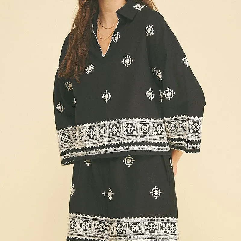 Bohemian Embroidered Top Sets