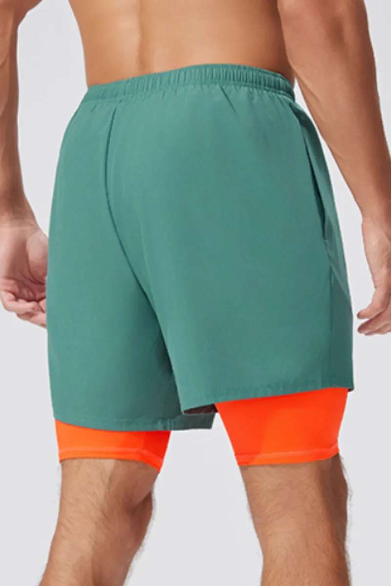 Quick Dry Drawstring Side Pocket Athletic Shorts