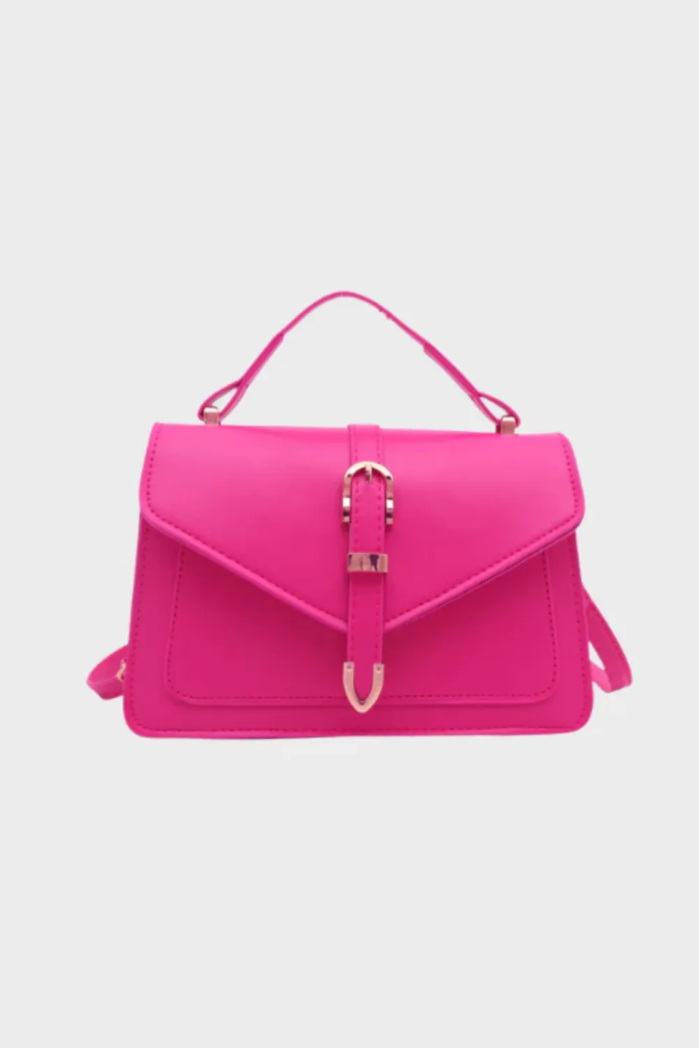 Structured Crossbody Shoulder Bag Top Handle