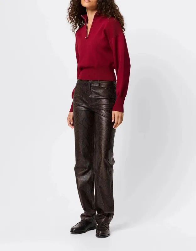 Red Ribbed Sweater