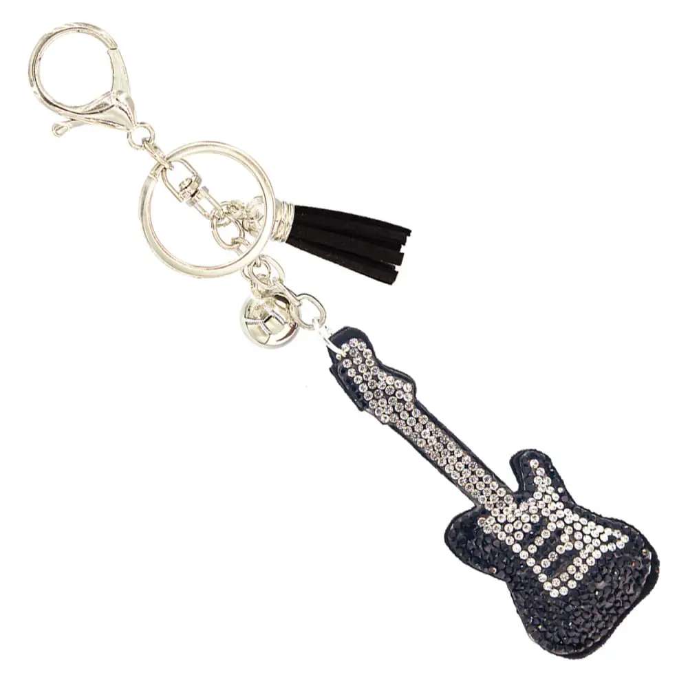 Modern Guitar Charm Keychain