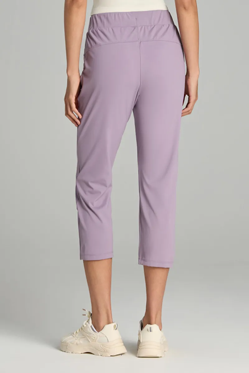 Drawstring Pocketed Running Capri Trousers