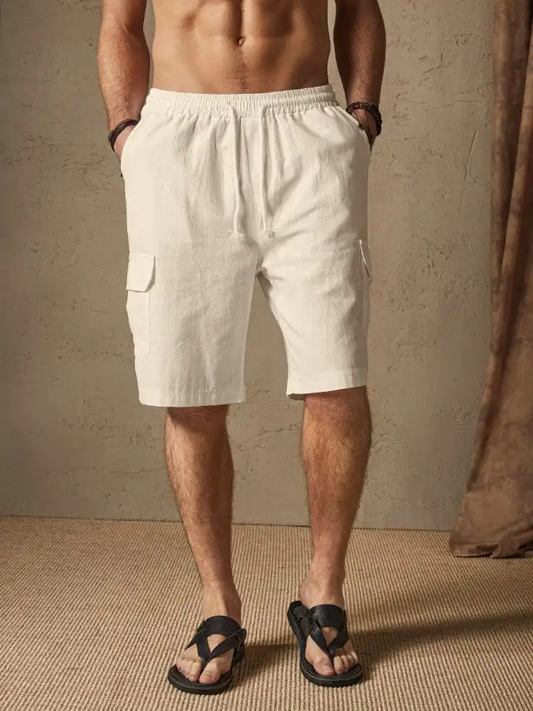 Linen Pocket Drawstring Shorts