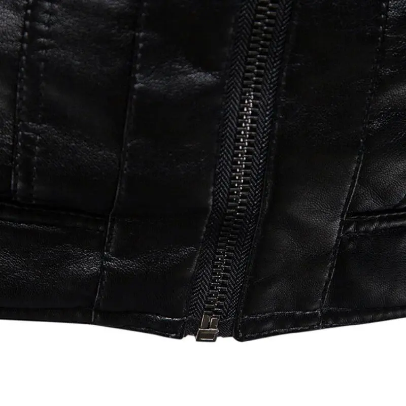 Rugged Pocket Leather Jacket