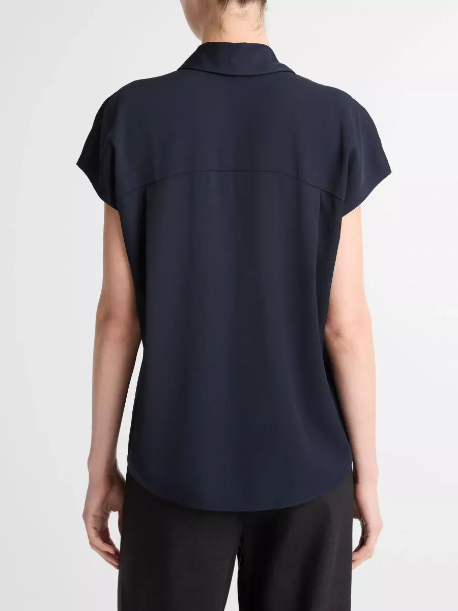 Plain Cap Sleeve Blouse