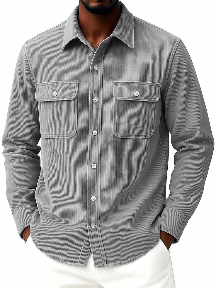 Relaxed Corduroy Long Sleeve Shirt