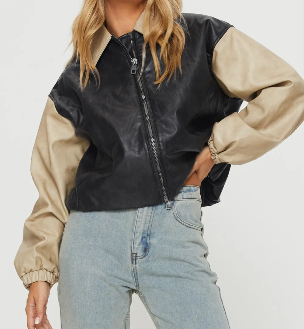 Women’s Easy Layer Faux Leather Bomber Jacket
