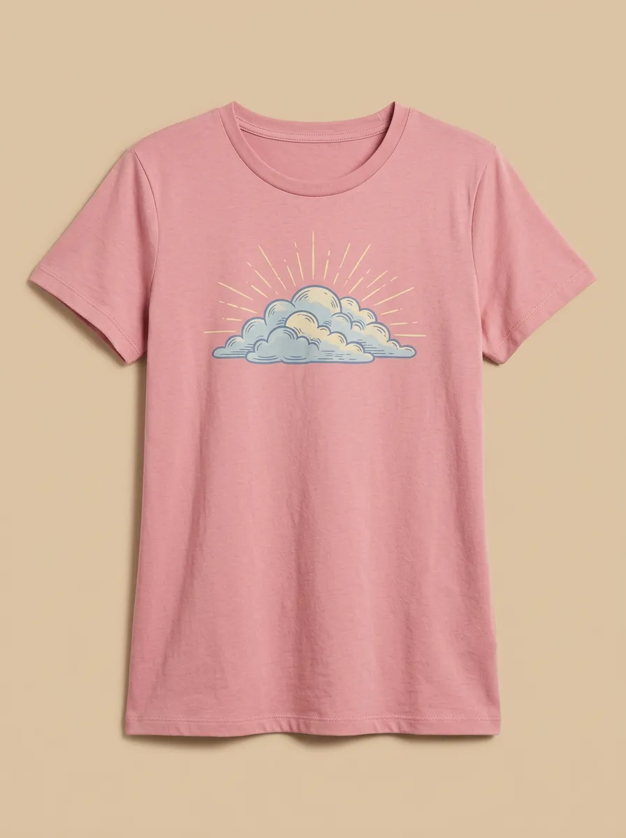Women's Crewneck Graphic-Print Rib-Trim Short-Sleeve T-Shirt
