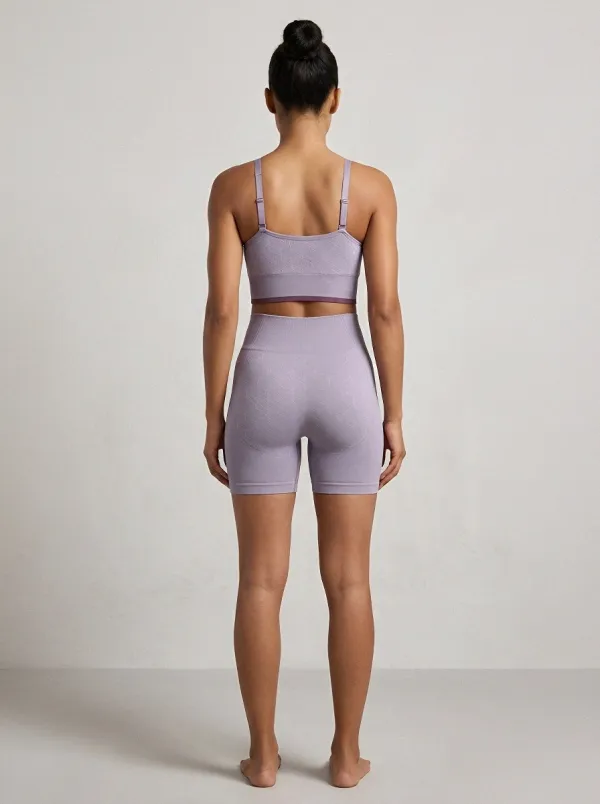 Easy-Wear Geometric Pattern Set Women's Tank Top And Sports Shorts Set