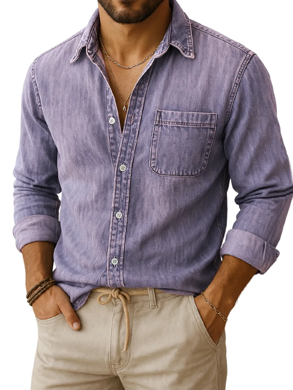 Relaxed Long Sleeve Pocket Shirt