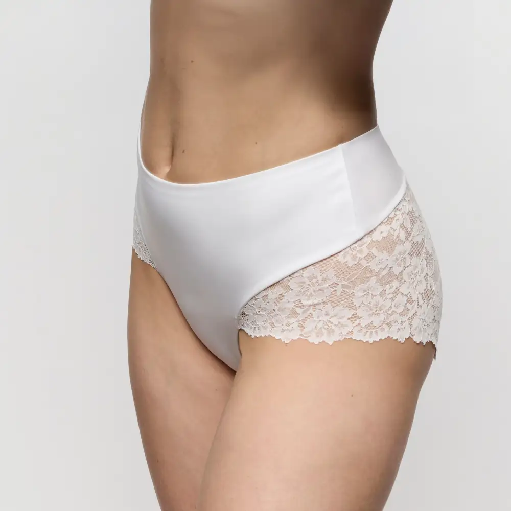 Women's Full Coverage Seamless Bonded Edge Elastic Waistband Cotton Gusset Floral Lace Cotton Retro Detail Soft Fabric Stretch Fit High Waist Panty
