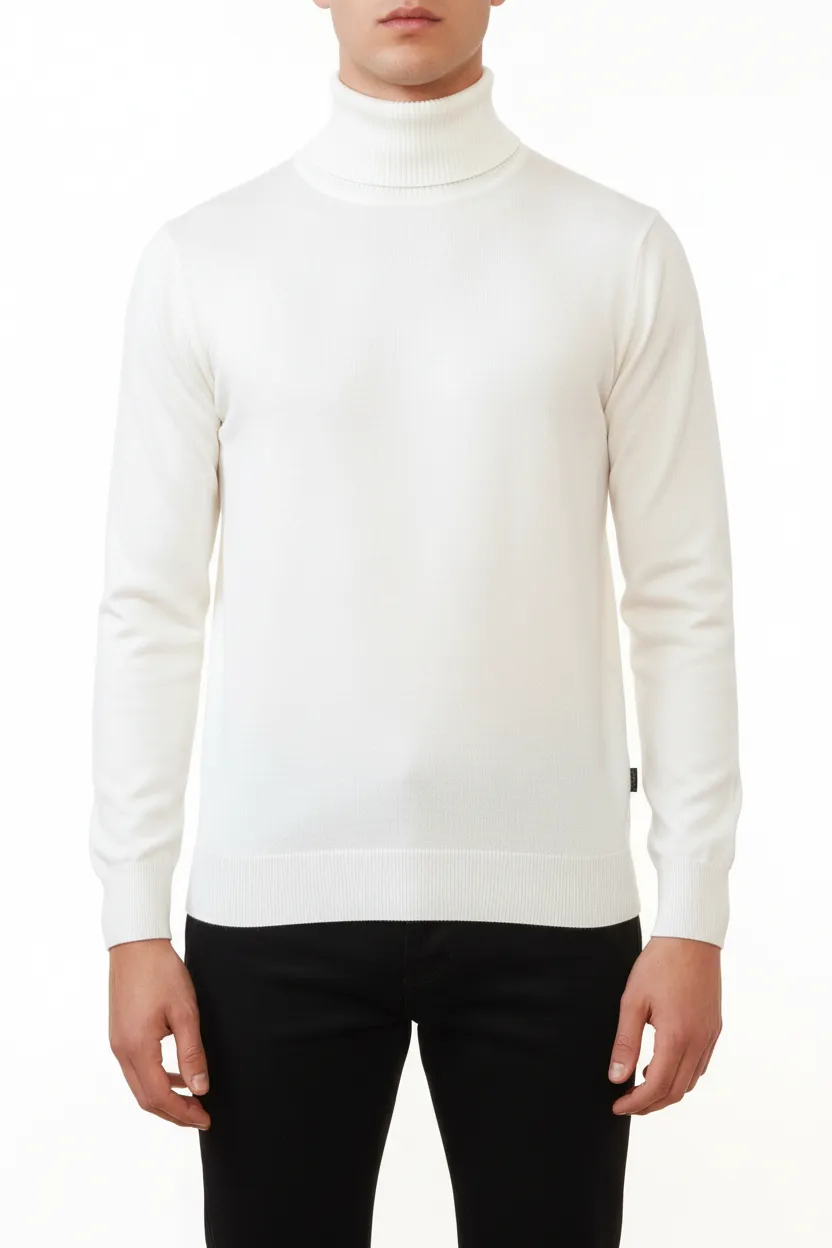 Everyday Slim Fit Viscose Turtleneck Sweater