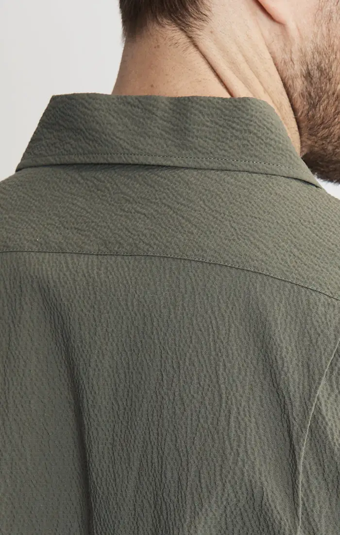 Seersucker Short Sleeve Camp Shirt