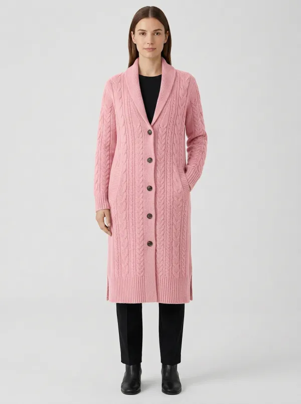 Women's Statement Cable Knit Knit Cardigan