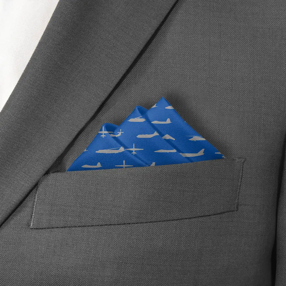 Modern Elevated Military Motif Pocket Square