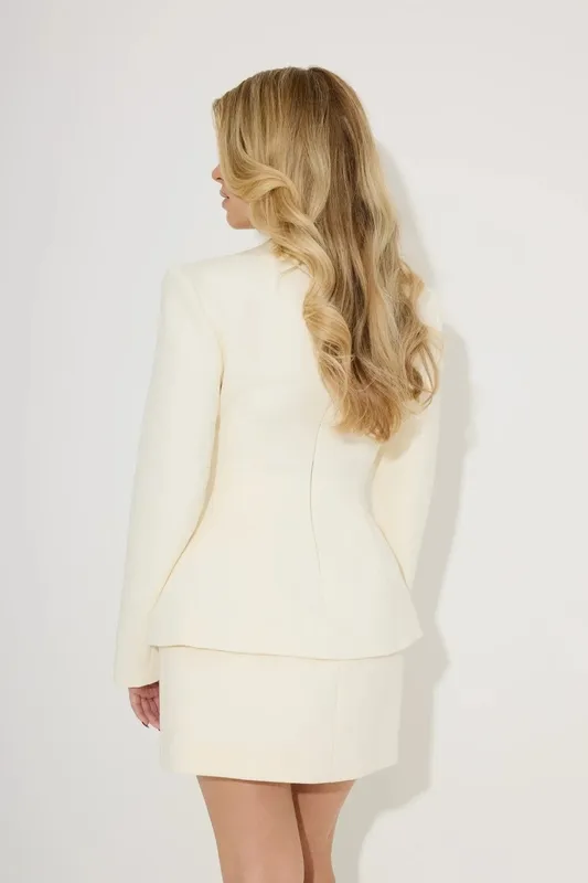 Cream Structured Top
