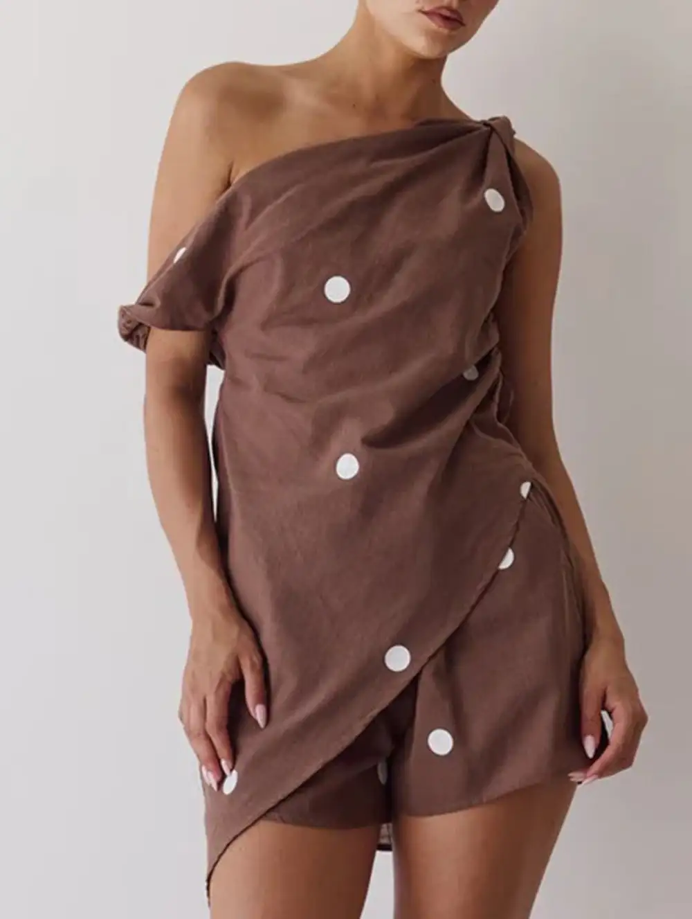 One Shoulder Top Set