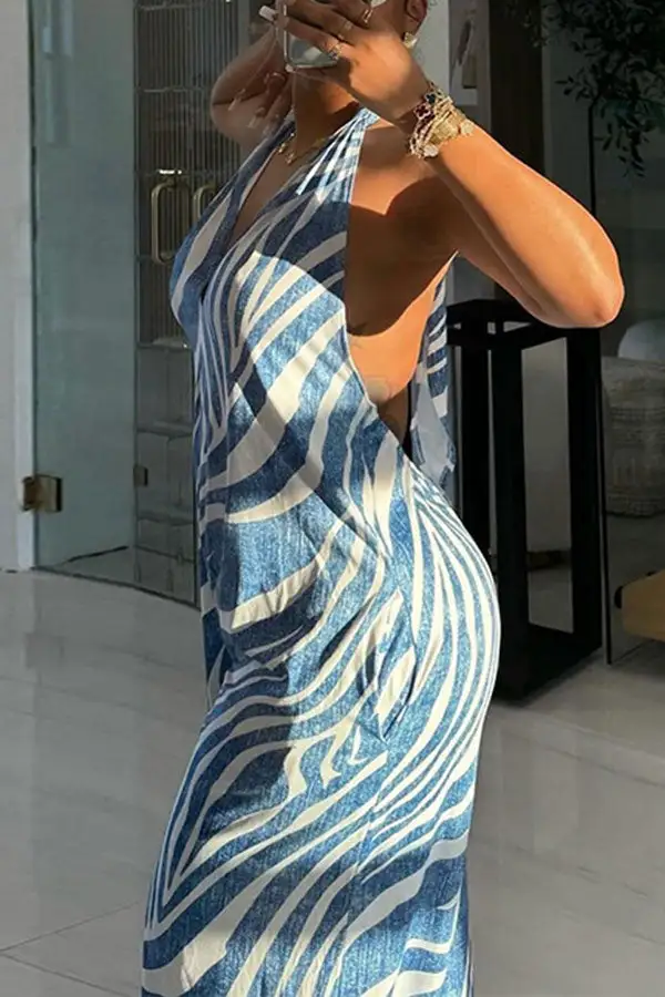 Halter Wide-Leg Sleeveless Jumpsuit