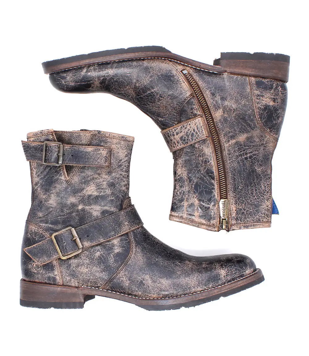 Buckled Streamlined Moto Boots